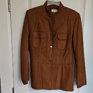 Talbot's Brown Leather Women's Jacket